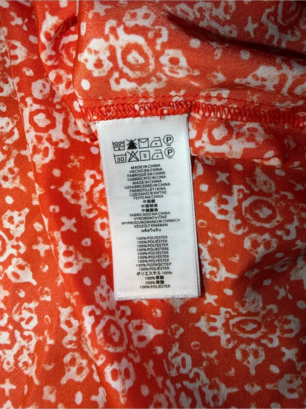Michael Kors Women's Orange Sleeveless Zip Back Tank Blouse